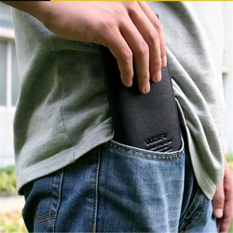 Soft PU Leather Long Wallet With Multiple Card Slots Classic Design