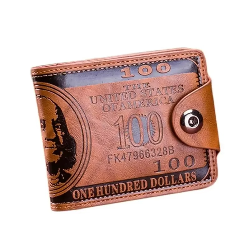 Men's Wallets With 100 US Dollar Pattern