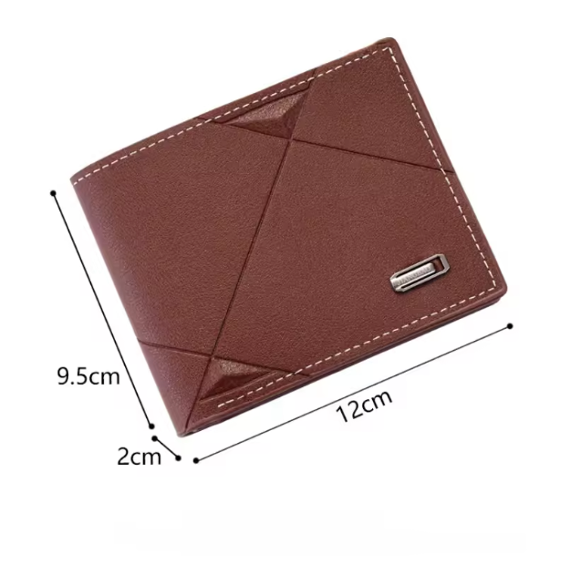SleekGuard Slim Bifold - Ultra-Slim Bifold Faux Leather Men’s Credit & ID Wallet – Sleek Business Billfold Clutch with RFID-Safe Card Slots and Cash Compartment