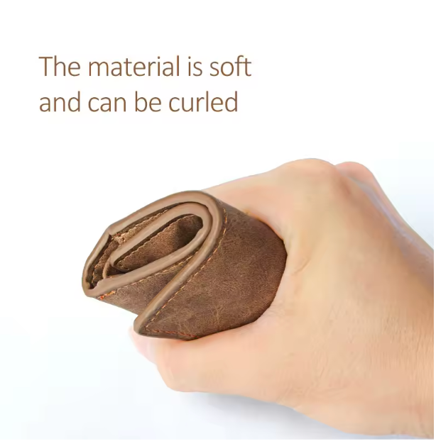 Heritage Vault Collection - Premium Vintage Men’s Leather Bifold Wallet with Slim Card Slots, Zippered Coin Pocket & Retro Stitch Detailing