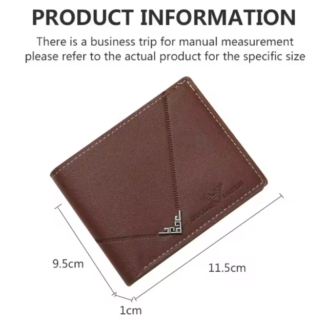 AeroClip Slim Series - Men’s Ultra-Slim Leather Bifold Wallet with Integrated Money Clip, RFID-Blocking Card & ID Slots
