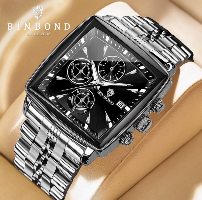 PrestigeChrono - ZaneLuxe High-End Modern Watches for Men - Binbond Chronograph