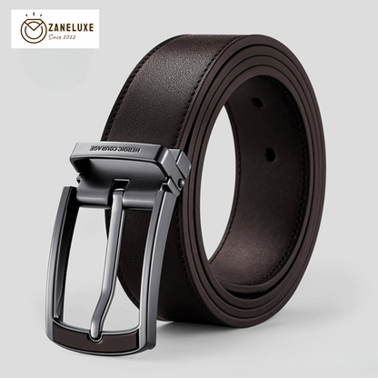SuitLock Signature - Men’s 2025 Genuine Leather Pin-Buckle Belt – Classic Business Suit