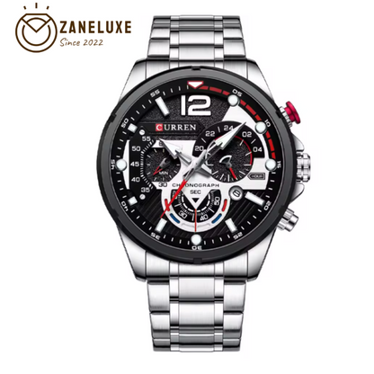 EmeraldForce - Men’s Luxury Green-Dial Stainless Steel Quartz Sport Watch – Waterproof with Date Display