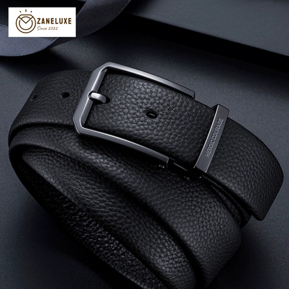 SuitLock Signature - Men’s 2025 Genuine Leather Pin-Buckle Belt – Classic Business Suit