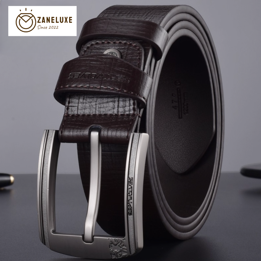 Essential Classic Series - Men’s Premium Genuine Leather Pin-Buckle Belt