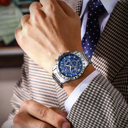 ChronoSteel Luxury Zaneluxe Chronograph Watch | Quartz Movement, Waterproof, Luminous Stainless Steel Sport Watch