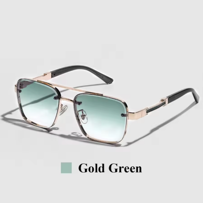 Premium Pilot Gradient Shades - Luxury Gradient Square Pilot Sunglasses with Metal Frame