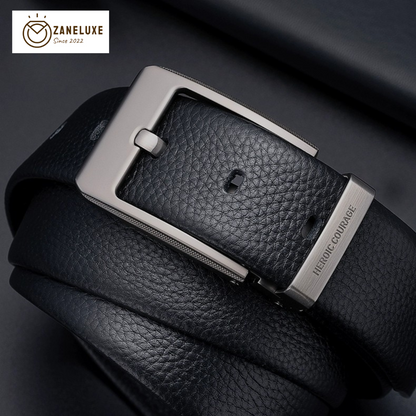 SuitLock Signature - Men’s 2025 Genuine Leather Pin-Buckle Belt – Classic Business Suit