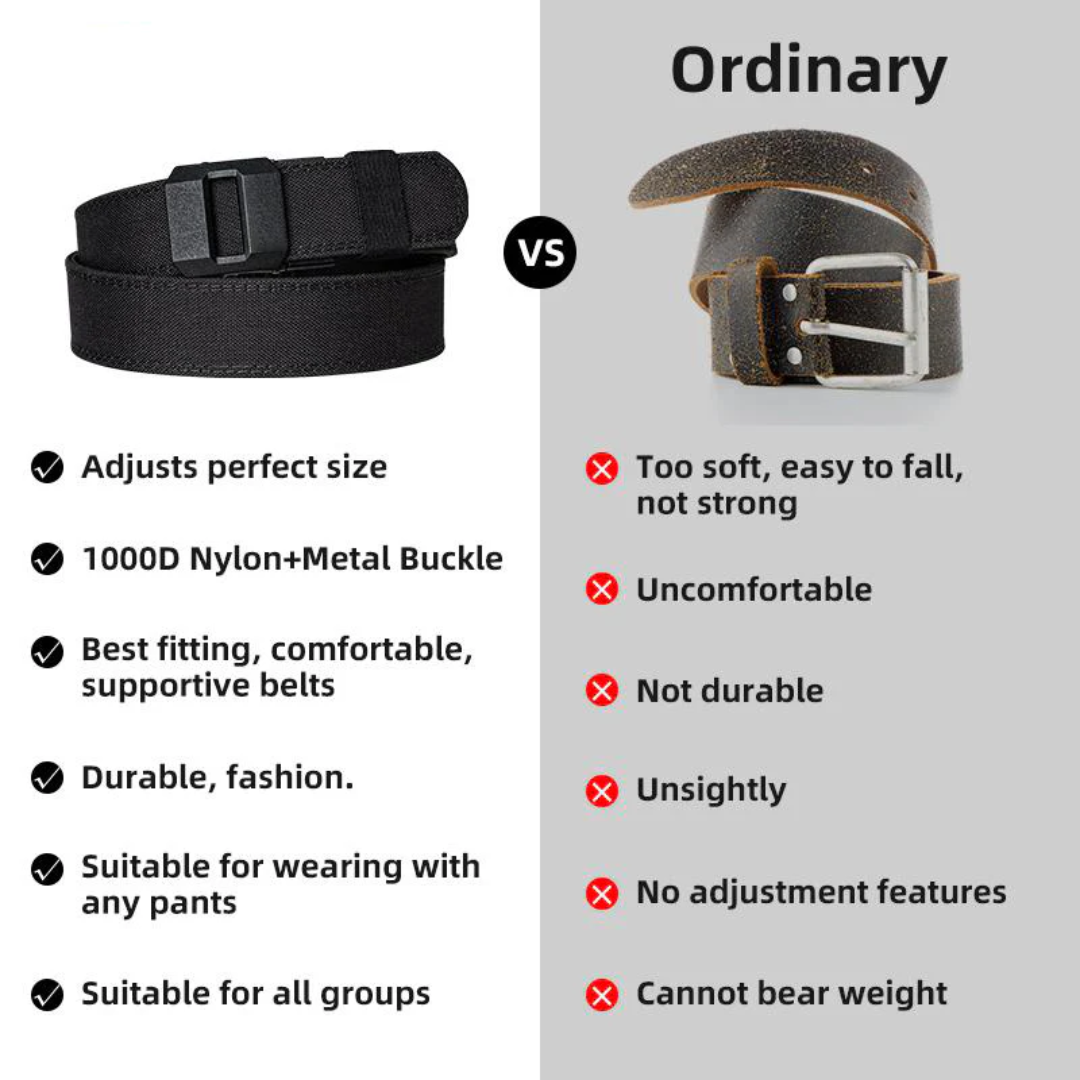 TrailFlex Belt - Men’s Outdoor Nylon Canvas Belt – Quick-Dry, Toothless Automatic Buckle, Casual & Durable