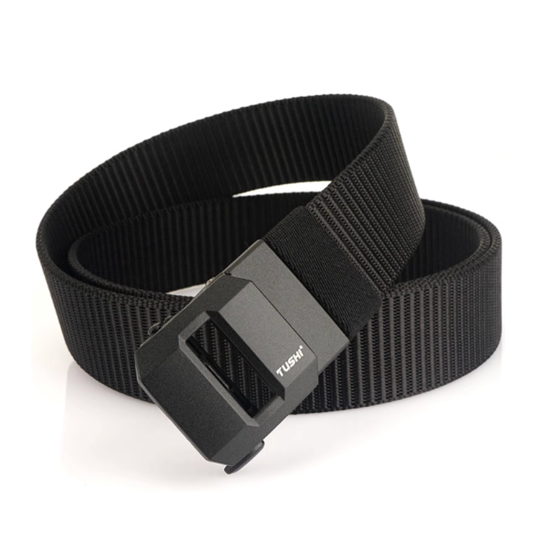 TrailFlex Belt - Men’s Outdoor Nylon Canvas Belt – Quick-Dry, Toothless Automatic Buckle, Casual & Durable