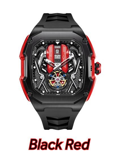 Supercar-Inspired Men's Quartz Watch – 3D Engine Design, Luminous, Waterproof, Multi-Function, High-End Style