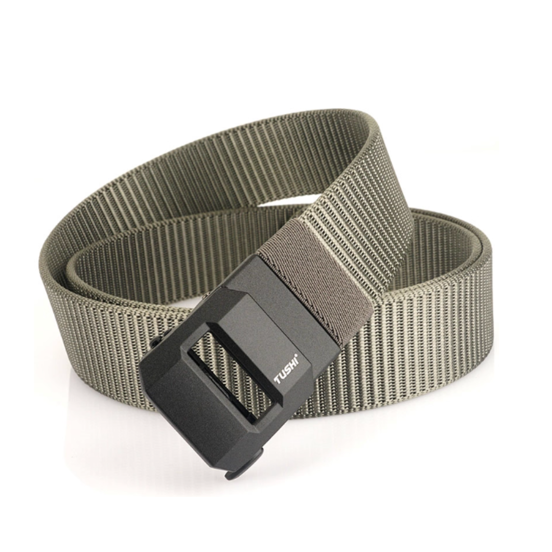 TrailFlex Belt - Men’s Outdoor Nylon Canvas Belt – Quick-Dry, Toothless Automatic Buckle, Casual & Durable