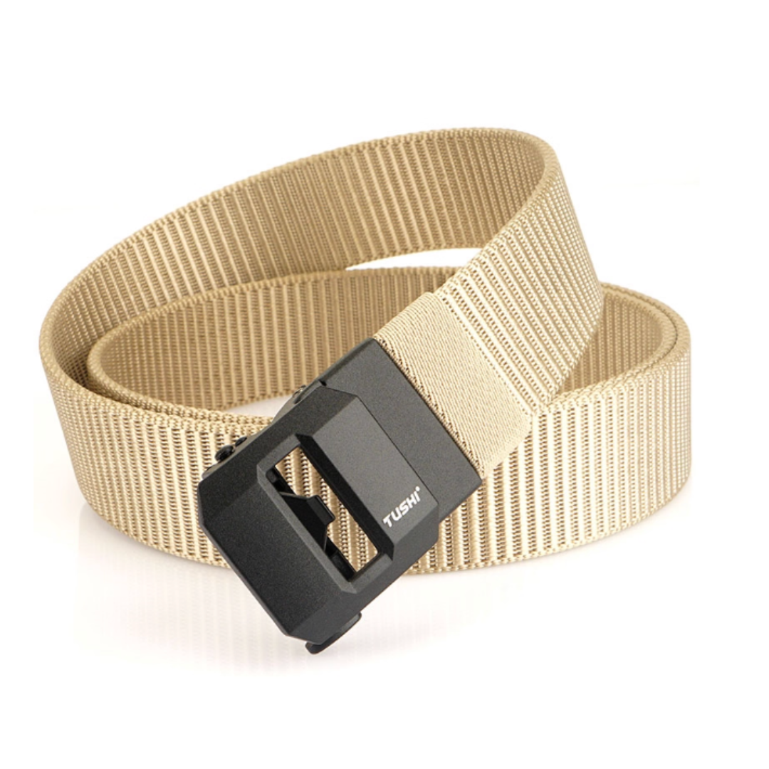 TrailFlex Belt - Men’s Outdoor Nylon Canvas Belt – Quick-Dry, Toothless Automatic Buckle, Casual & Durable