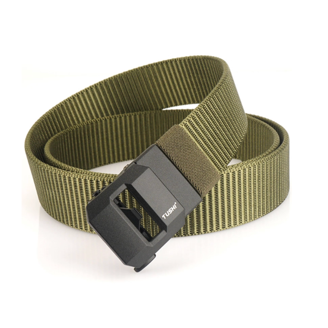 TrailFlex Belt - Men’s Outdoor Nylon Canvas Belt – Quick-Dry, Toothless Automatic Buckle, Casual & Durable