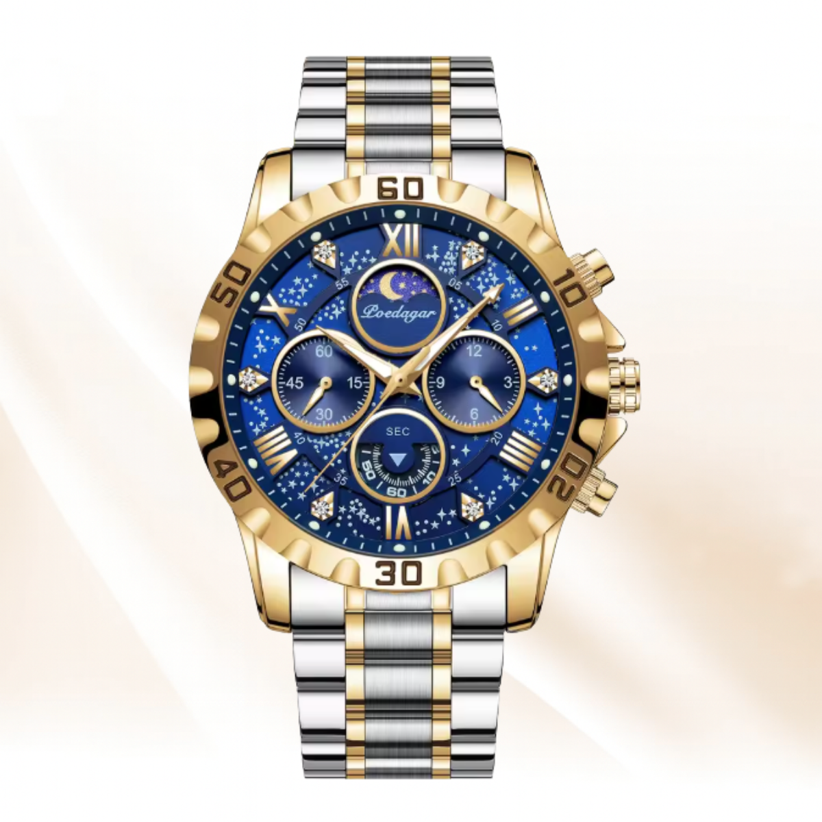 ChronoSteel Luxury Zaneluxe Chronograph Watch | Quartz Movement, Waterproof, Luminous Stainless Steel Sport Watch