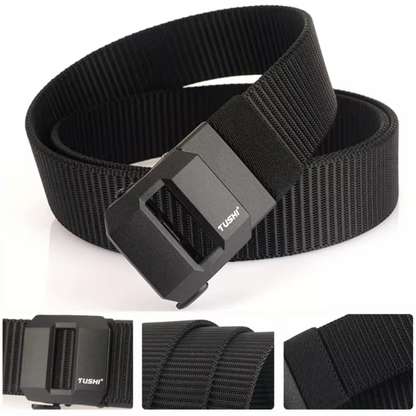 TrailFlex Belt - Men’s Outdoor Nylon Canvas Belt – Quick-Dry, Toothless Automatic Buckle, Casual & Durable