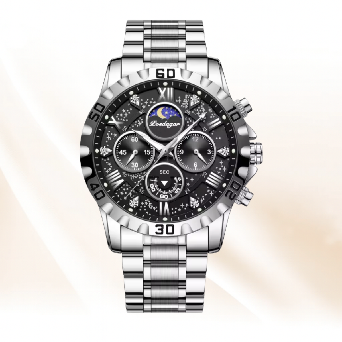 ChronoLuxe - Luxury Waterproof Luminous Chronograph Stainless Steel Casual Sports Men Watch