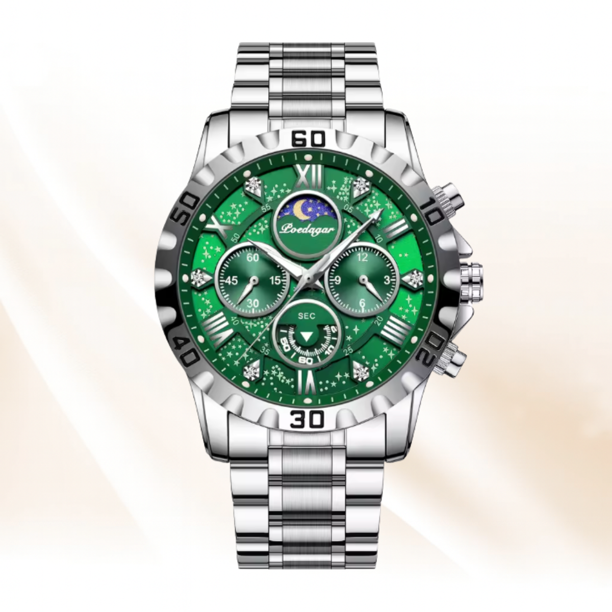 ChronoLuxe - Luxury Waterproof Luminous Chronograph Stainless Steel Casual Sports Men Watch