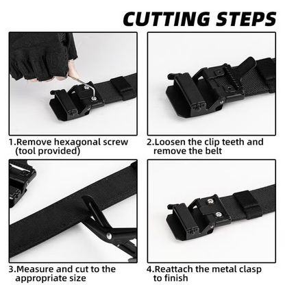 TrailFlex Belt - Men’s Outdoor Nylon Canvas Belt – Quick-Dry, Toothless Automatic Buckle, Casual & Durable