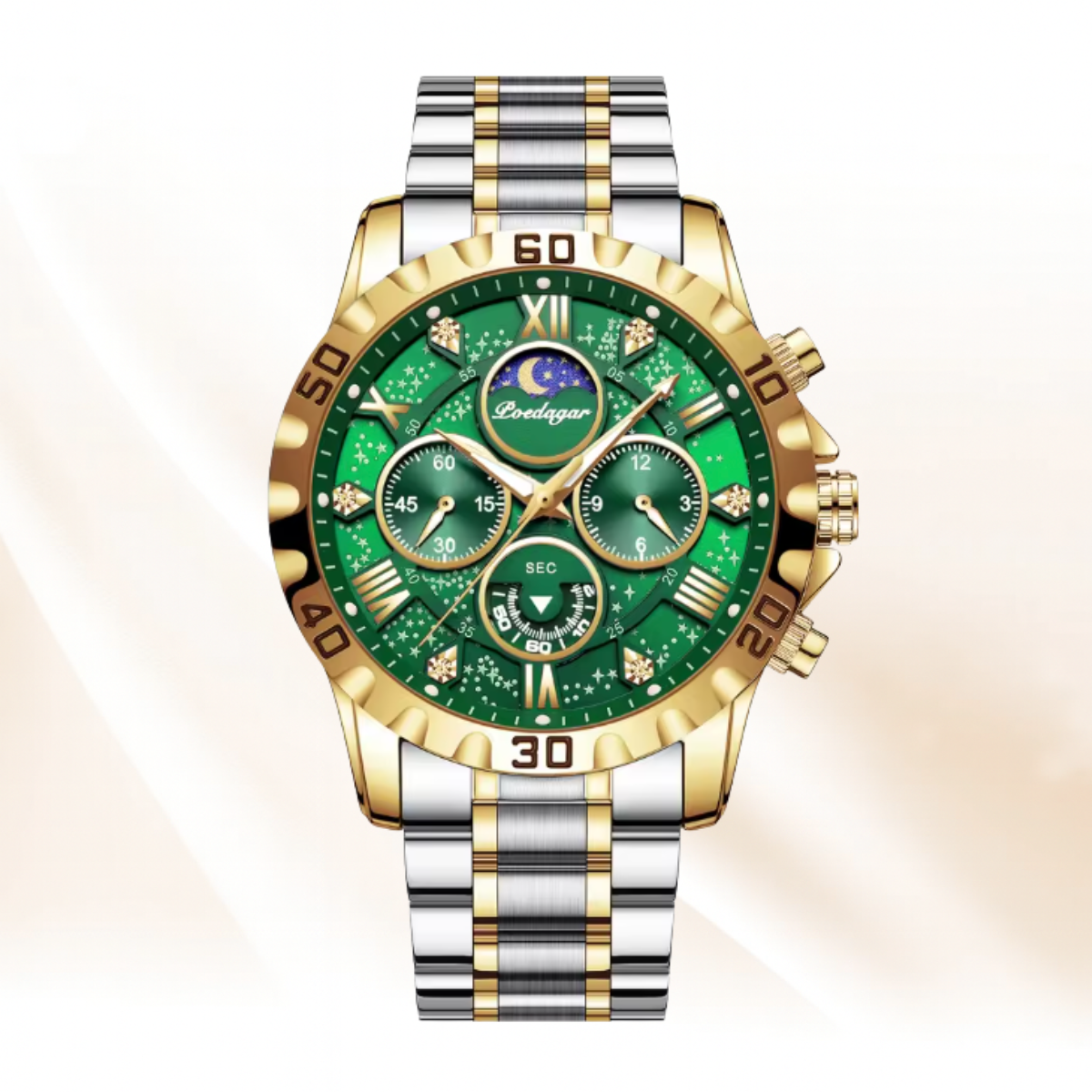 ChronoLuxe - Luxury Waterproof Luminous Chronograph Stainless Steel Casual Sports Men Watch