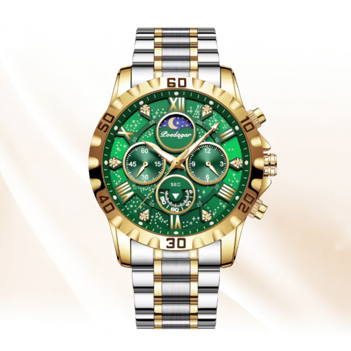 ChronoSteel Luxury Zaneluxe Chronograph Watch | Quartz Movement, Waterproof, Luminous Stainless Steel Sport Watch