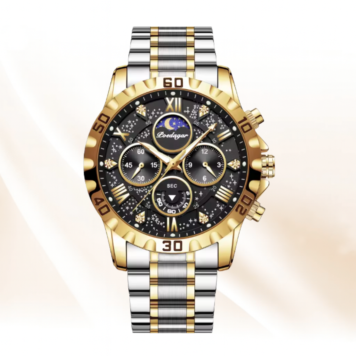 ChronoLuxe - Luxury Waterproof Luminous Chronograph Stainless Steel Casual Sports Men Watch