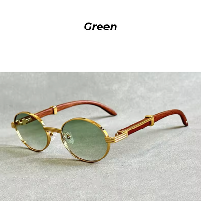 Woodland Aura Ovals - TimberOval Unisex Designer Wooden Sunglasses