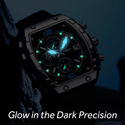 Swiss Timepiece - Barrel-Style Men's Watch – Genuine Swiss Quartz & Mechanical Hybrid, Waterproof, Perfect Gift For Men