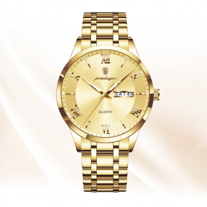 AstraChron – Men’s Stainless-Steel Quartz Sports Watch, 3 ATM Waterproof, Luminous Hands & Week/Date Display