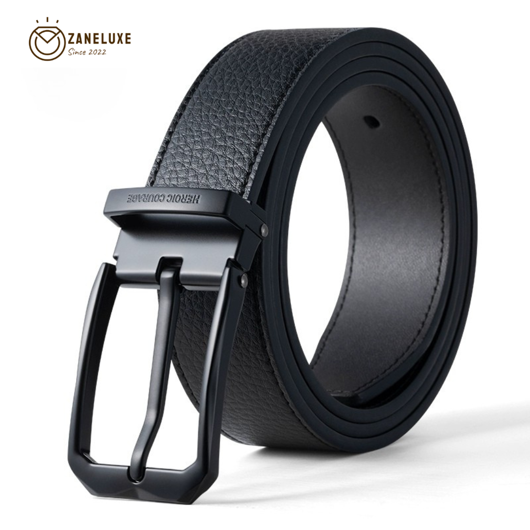 SuitLock Signature - Men’s 2025 Genuine Leather Pin-Buckle Belt – Classic Business Suit