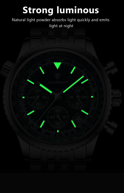 Sentinel Tactical Chronograph - Sentinel Tactical Chronograph – Men’s Military Quartz Watch, 3ATM Waterproof, Luminous Date, Stainless-Steel
