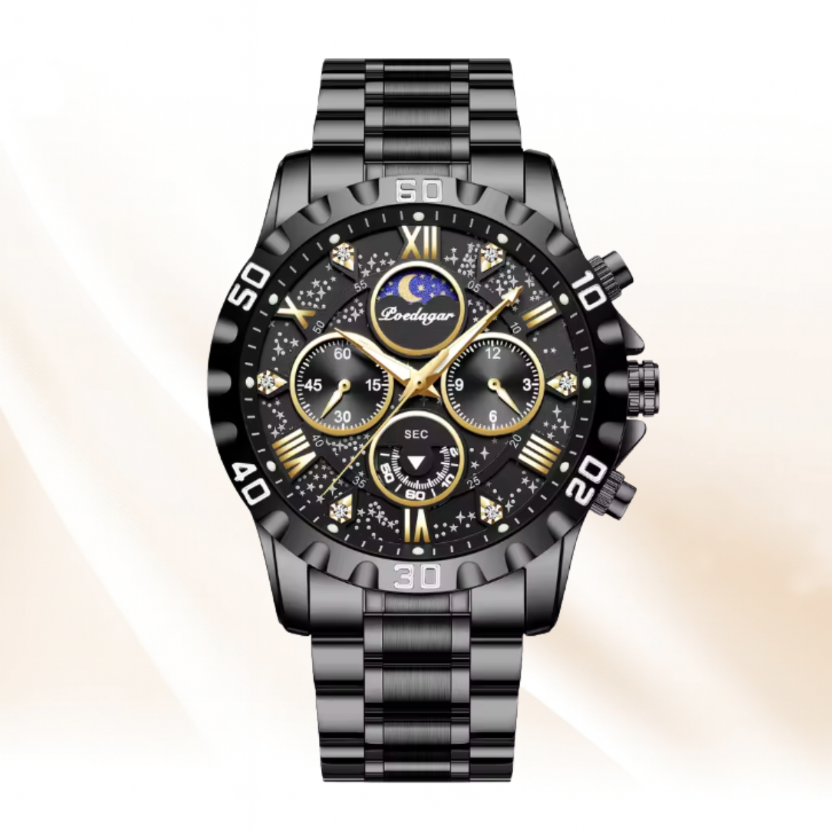 ChronoLuxe - Luxury Waterproof Luminous Chronograph Stainless Steel Casual Sports Men Watch