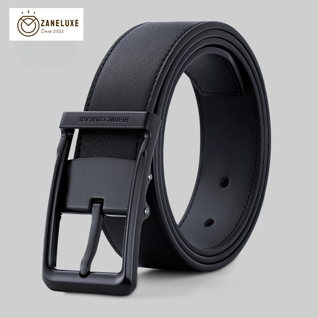SuitLock Signature - Men’s 2025 Genuine Leather Pin-Buckle Belt – Classic Business Suit