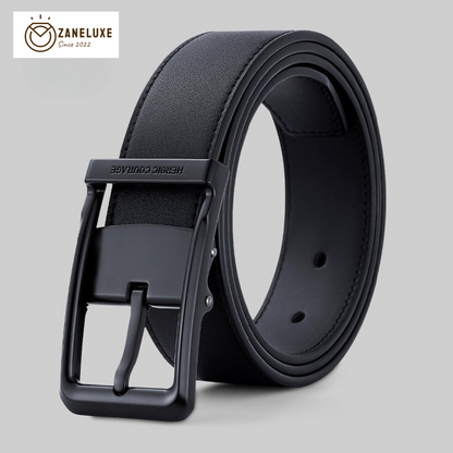 SuitLock Signature - Men’s 2025 Genuine Leather Pin-Buckle Belt – Classic Business Suit