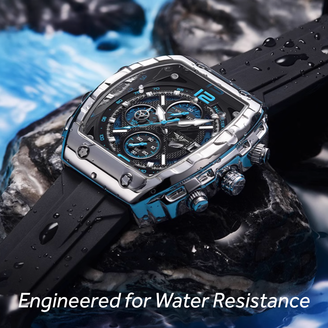 Swiss Timepiece - Barrel-Style Men's Watch – Genuine Swiss Quartz & Mechanical Hybrid, Waterproof, Perfect Gift For Men