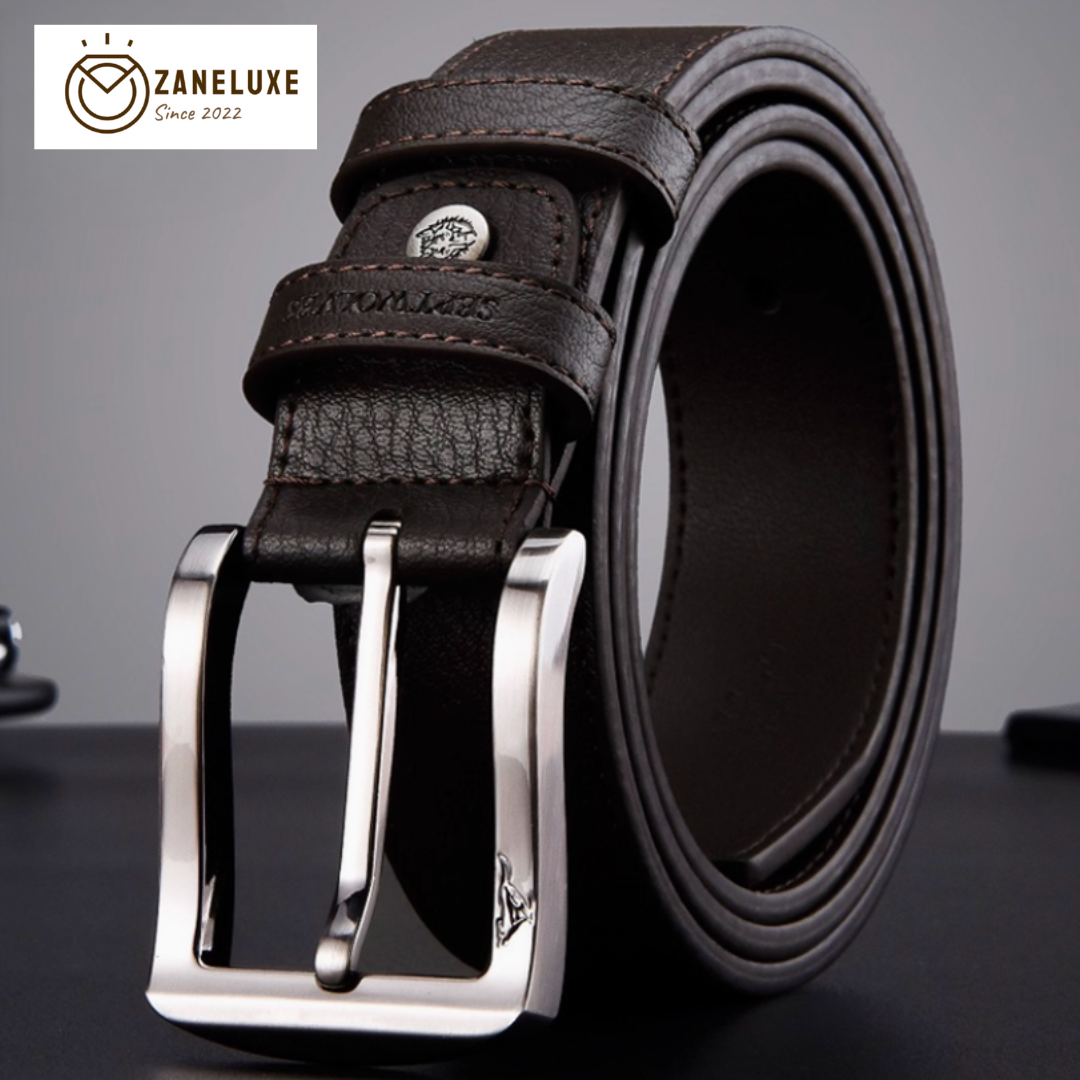 Essential Classic Series - Men’s Premium Genuine Leather Pin-Buckle Belt