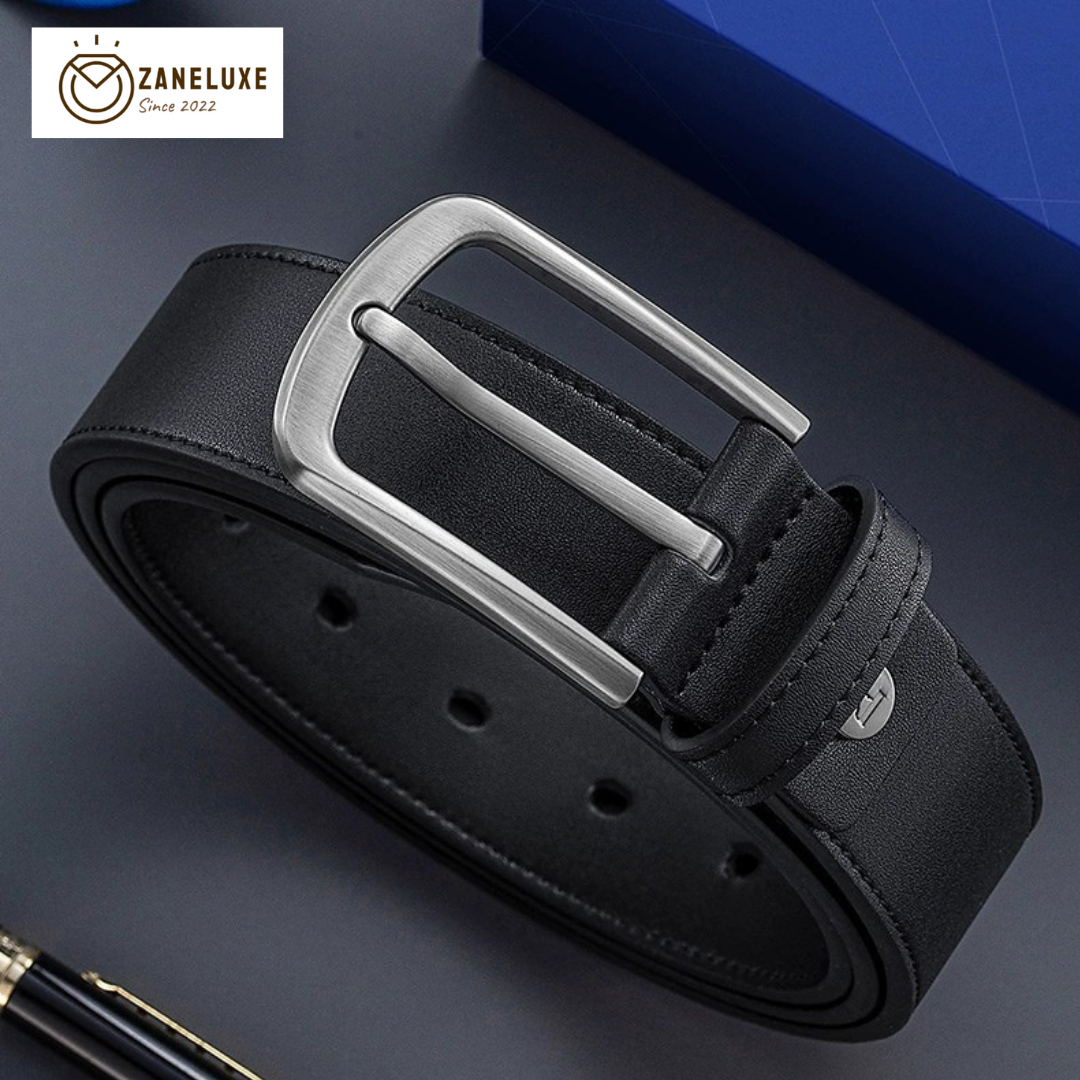 SuitLock Signature - Men’s 2025 Genuine Leather Pin-Buckle Belt – Classic Business Suit