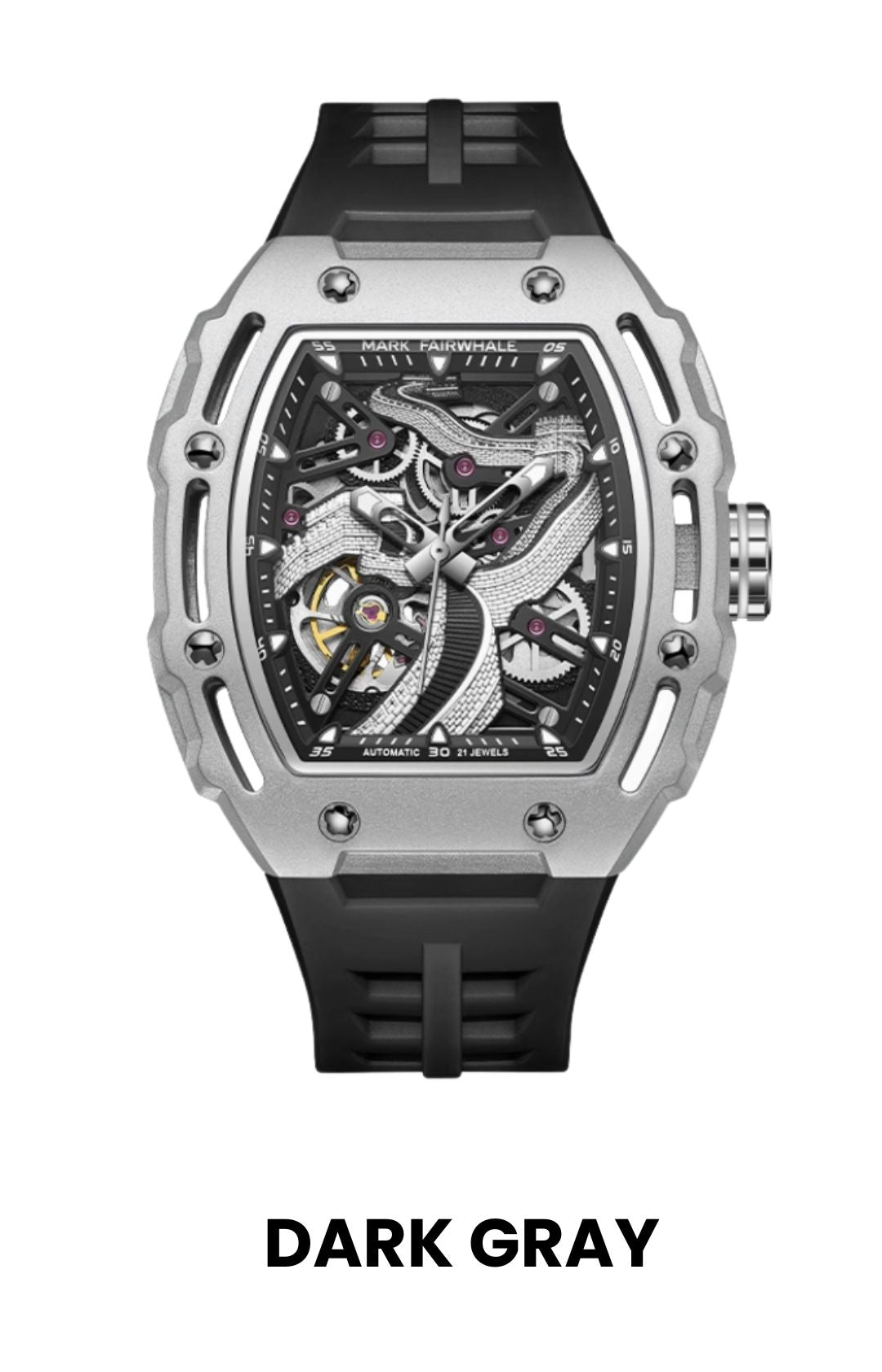 Mark Fairwhale Great Wall Edition – Men's Skeleton Automatic Watch with Architectural Detailing