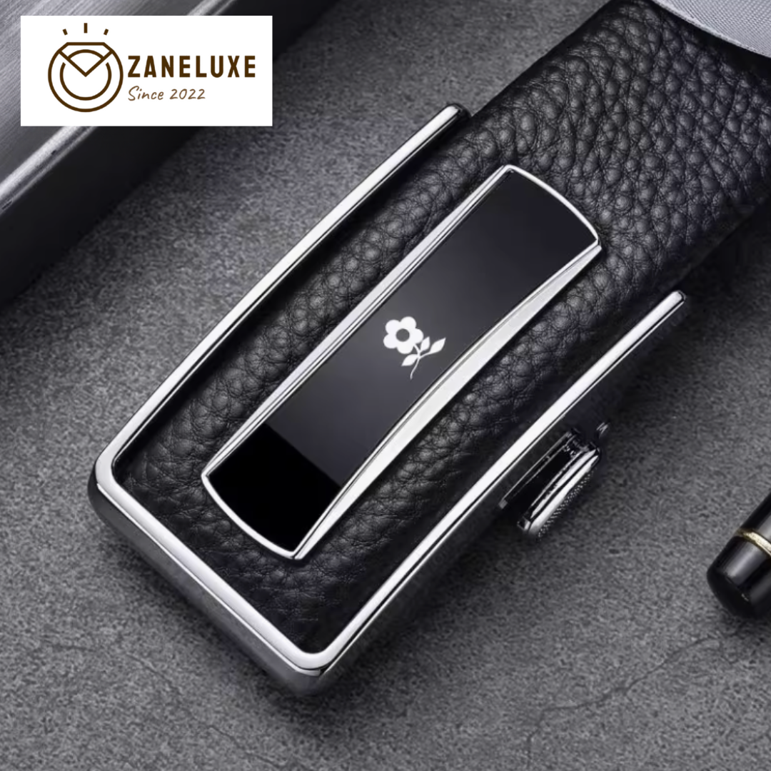 Executive Ratchet Belt - Montagut Executive Ratchet Belt – Full-Grain Cowhide Automatic Buckle