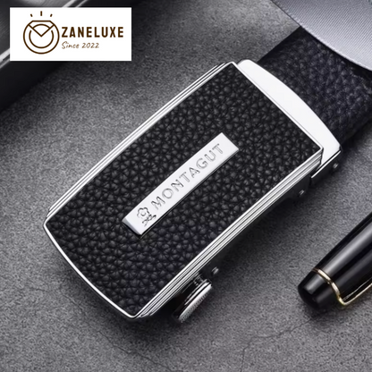 Executive Ratchet Belt - Montagut Executive Ratchet Belt – Full-Grain Cowhide Automatic Buckle