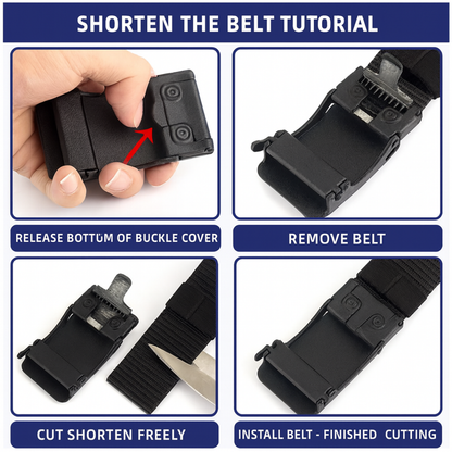 TrailFlex Belt - Men’s Outdoor Nylon Canvas Belt – Quick-Dry, Toothless Automatic Buckle, Casual & Durable