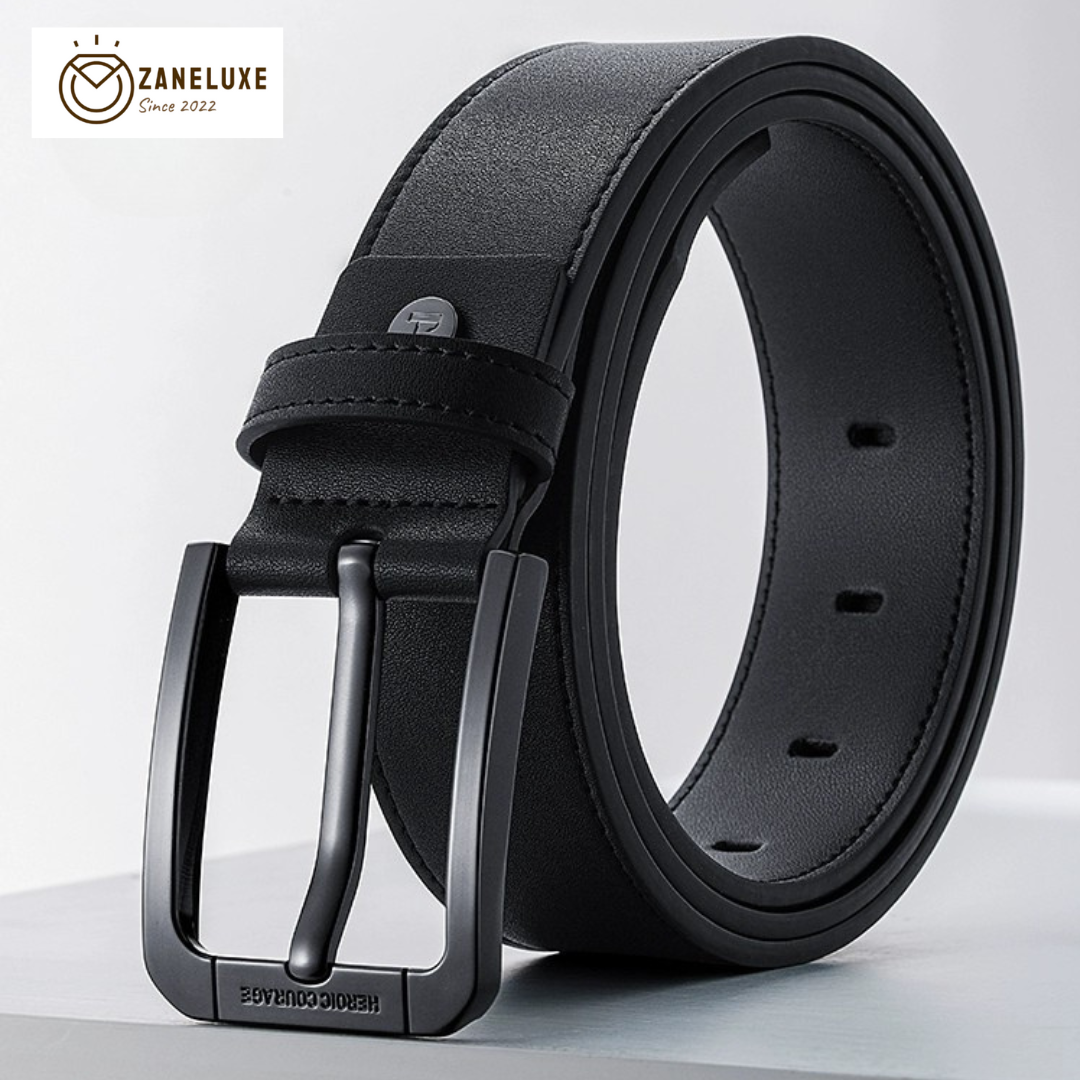 SuitLock Signature - Men’s 2025 Genuine Leather Pin-Buckle Belt – Classic Business Suit