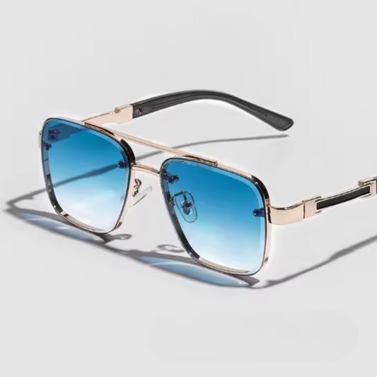 Premium Pilot Gradient Shades - Luxury Gradient Square Pilot Sunglasses with Metal Frame