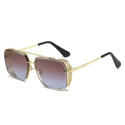 New Punk Style Metal Mesh Edge Retro Sunglasses