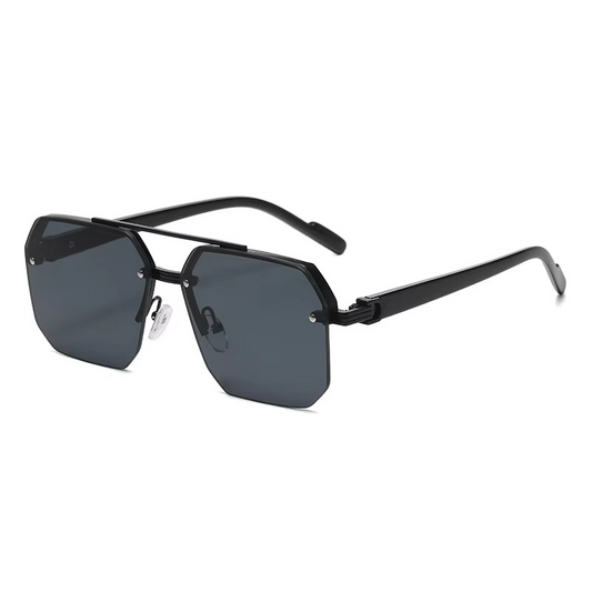 Men's Metal Sunglasses Square Half Frame Casual Trend Personality Retro Fashion For Outdoor