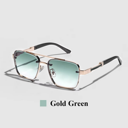 Luxury Shades UV400 Rectangle Pilot Sun Glasses for Men