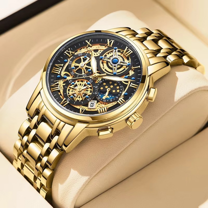 LIGE Watch - Waterproof Chronograph Wristwatch For Men