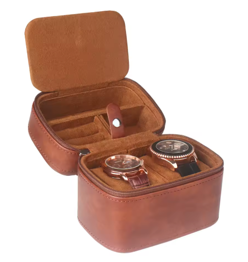 Zane's Leather Watchbox - Travel Display Case - Accessories Storage box