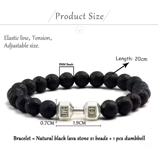 Natural Volcanic Stone Bracelet - Natural Lava Stone Bracelet